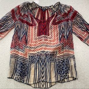 LUCKY BRAND Sheer Blouse- women size M